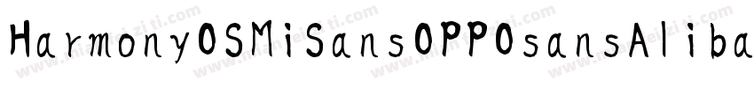 HarmonyOSMiSansOPPOsansAlibaba P字体转换